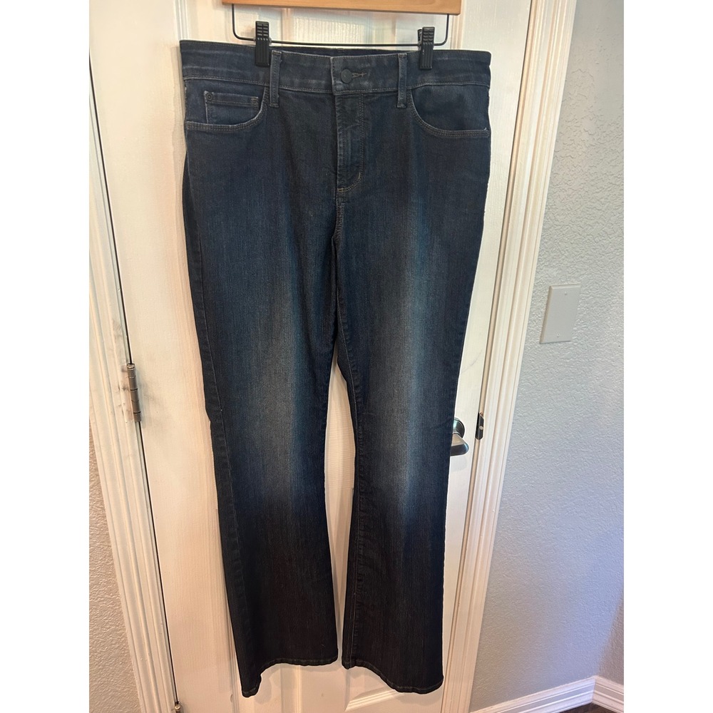 NYDJ Straight Leg Jeans Dark Wash Lift Tuck Denim Pants Blue w1183